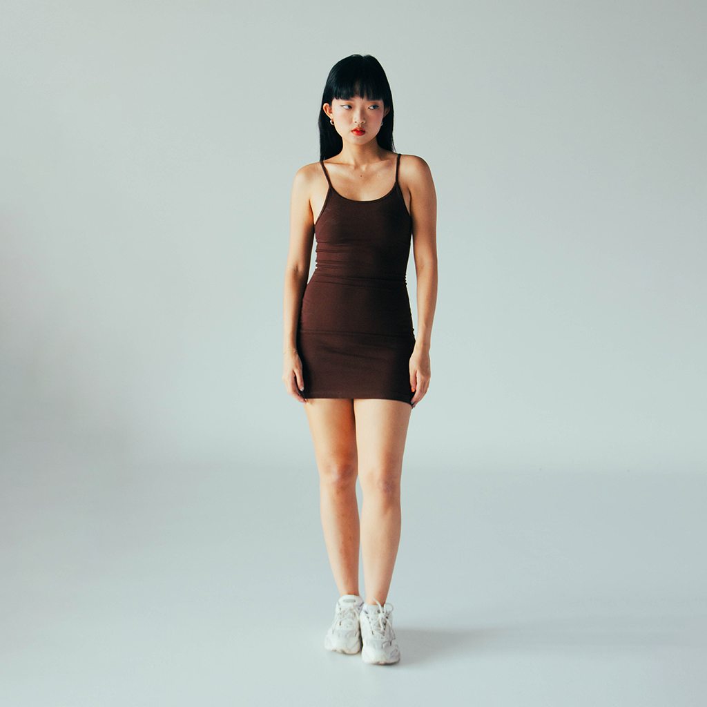 Emi Mini Slip Dress: Hojicha º 04