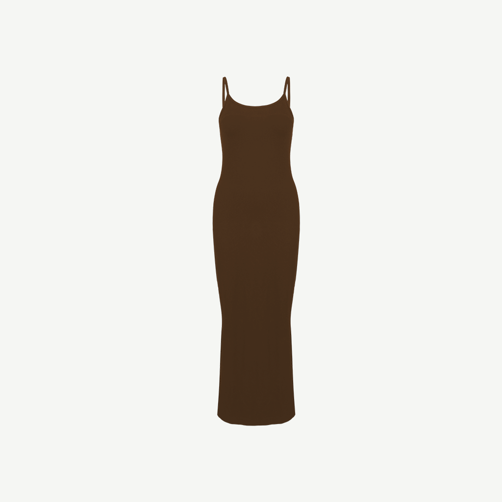 Naoki Maxi Slip Dress: Hojicha