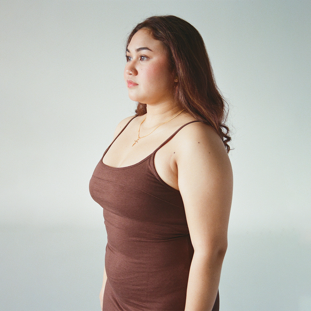 Naoki Maxi Slip Dress: Hojicha