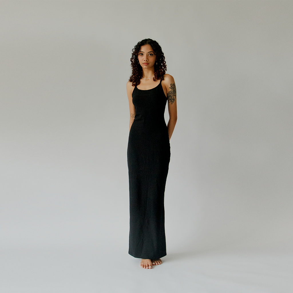 Naoki Maxi Slip Dress: Sumi