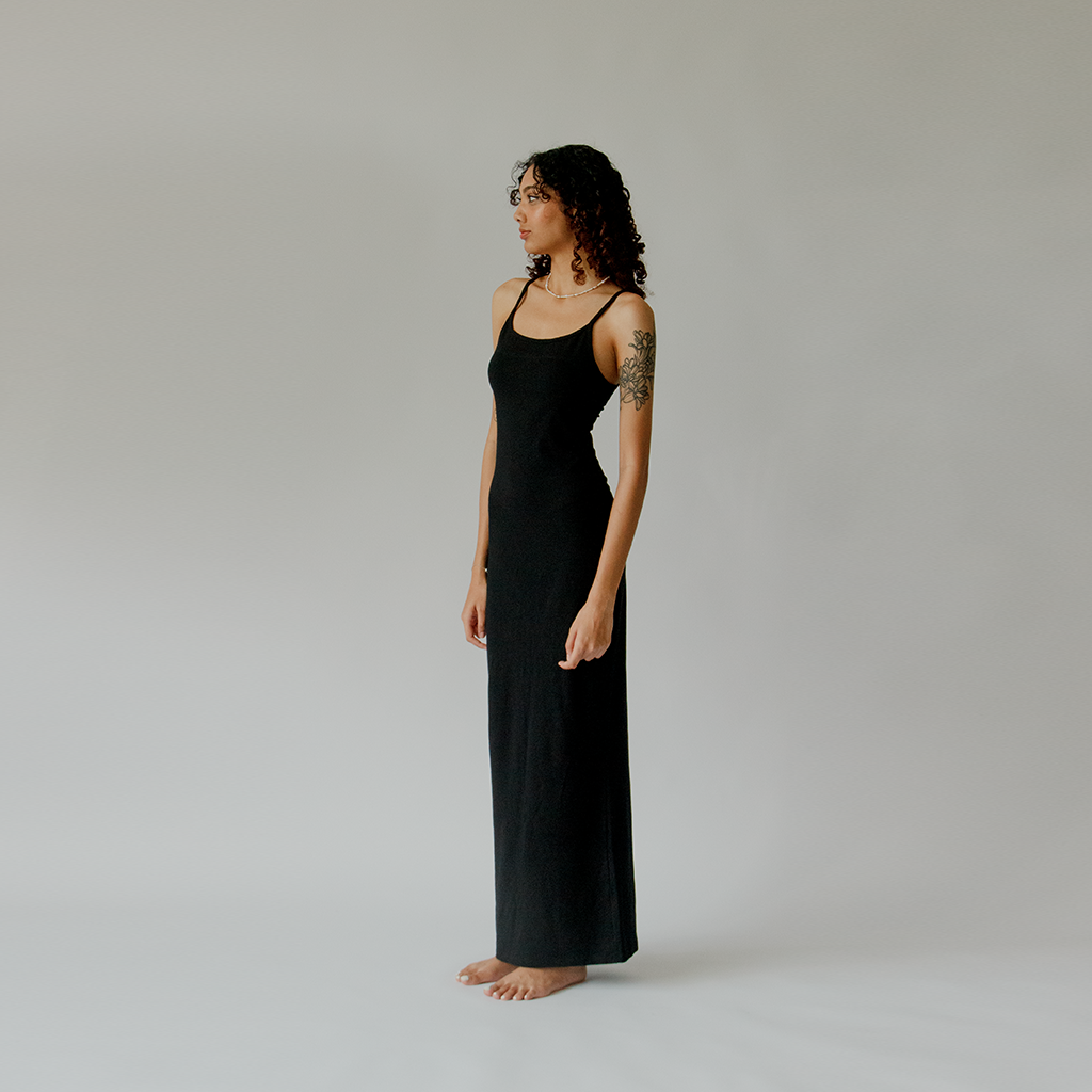 Naoki Maxi Slip Dress: Sumi