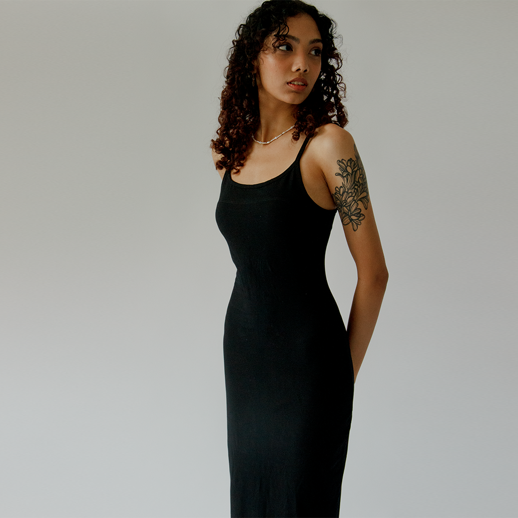 Naoki Maxi Slip Dress: Sumi